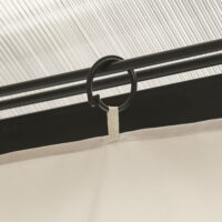Beiger, wetterfester Pavillon 3x4m mit Seitenteilen.