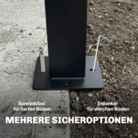 Pavillon wasserabweisend mit Moskitonetz 3x3,6m schwarz