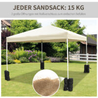 Robustes 4er-Set schwarze Pavillon-Standfüße.