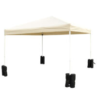 Robustes 4er-Set schwarze Pavillon-Standfüße.