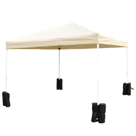Robustes 4er-Set schwarze Pavillon-Standfüße.