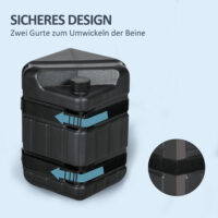 Schwarzes 4er-Set befüllbare Pavillongewichte aus HDPE.