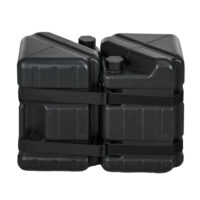 Schwarzes 4er-Set befüllbare Pavillongewichte aus HDPE.