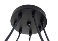 Pendelleuchte Hängelampe Industrial Metall höhenverstellbar 7 Gitterlampenschirme schwarz