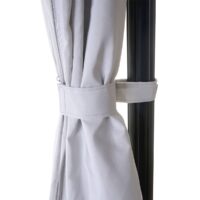 Pergola 3x3 m mit Kunststoff-Dach und Alu-Seitenwand hellgrau