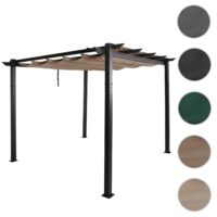 Aluminium Pergola 3x3 m creme-beige mit UV50+ Schiebedach