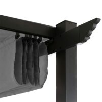 Aluminium Pergola 3x3 m grau mit UV50+ Schiebedach