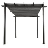 Aluminium Pergola 3x3 m grau mit UV50+ Schiebedach