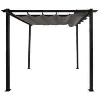 Aluminium Pergola 3x3 m grau mit UV50+ Schiebedach