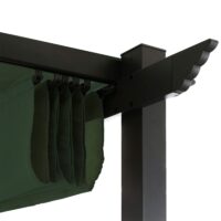 Aluminium Pergola 3x3 m grün mit UV50+ Schiebedach