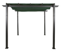 Aluminium Pergola 3x3 m grün mit UV50+ Schiebedach