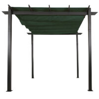 Aluminium Pergola 3x3 m grün mit UV50+ Schiebedach