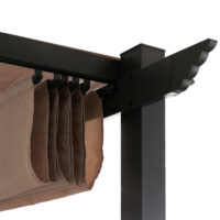 Aluminium Pergola 3x3 m taupe mit UV50+ Schiebedach