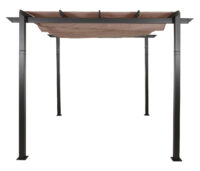 Aluminium Pergola 3x3 m taupe mit UV50+ Schiebedach