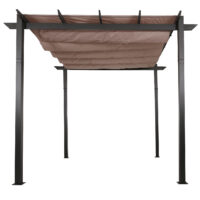 Aluminium Pergola 3x3 m taupe mit UV50+ Schiebedach