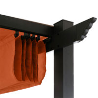 Aluminium Pergola 3x3 m terrakotta mit UV50+ Schiebedach