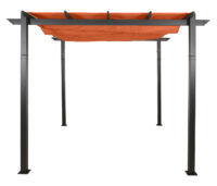 Aluminium Pergola 3x3 m terrakotta mit UV50+ Schiebedach