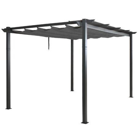 Aluminium Pergola 3x4 m anthrazit mit UV50+ Schiebedach