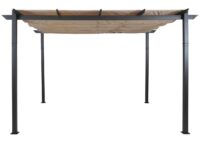 Aluminium Pergola 3x4 m mit UV50+ Schiebedach creme-beige