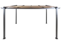 Aluminium Pergola 3x4 m mit UV50+ Schiebedach creme-beige