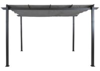 Aluminium Pergola 3x4 m grau mit UV50+ Schiebedach