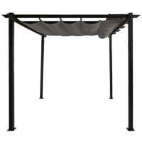 Aluminium Pergola 3x4 m grau mit UV50+ Schiebedach