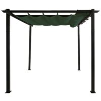 Aluminium Pergola 3x4 m mit UV50+ Schiebedach grün