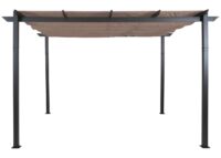 Aluminium Pergola 3x4 m mit UV50+ Schiebedach taupe