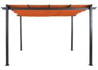 Aluminium Pergola 3x4 m mit UV50+ Schiebedach terrakotta