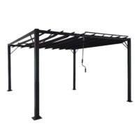 Aluminium Pergola 3x3 m mit Lamellendach anthrazit