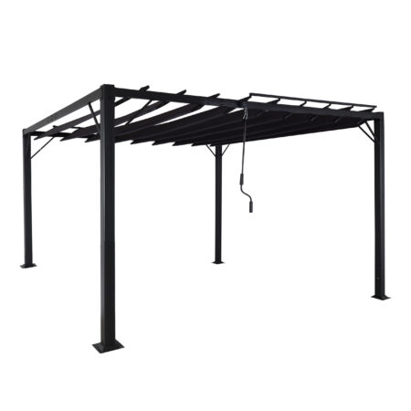 Aluminium Pergola 3x3 m mit Lamellendach anthrazit