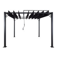 Aluminium Pergola 3x3 m mit Lamellendach anthrazit