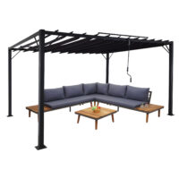 Aluminium Pergola 3x4 m mit Lamellendach anthrazit