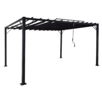 Aluminium Pergola 3x4 m mit Lamellendach anthrazit