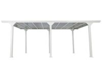 Pergola 3x6 m weiß Alu Terrassenüberdachung mit Polycarbonat Dach