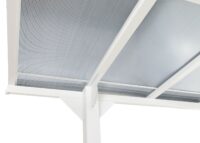 Pergola 3x6 m weiß Alu Terrassenüberdachung mit Polycarbonat Dach