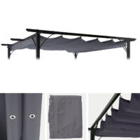 Ersatzbezug grau 320x250 cm für Pergola Pavillon Dach 3x3 m
