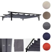 Ersatzbezug grau 320x250 cm für Pergola Pavillon Dach 3x3 m