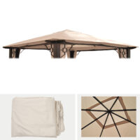 Ersatzbezug creme für Pergola Dach 3,5x3,5 m wetterfest