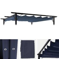 Ersatzbezug blau 370x300 cm für Pergola Pavillon Dach 3,5x3,5 m