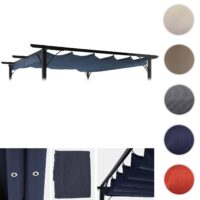 Ersatzbezug blau 370x300 cm für Pergola Pavillon Dach 3,5x3,5 m