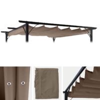 Ersatzbezug taupe-braun 370x300 cm für Pergola Pavillon Dach