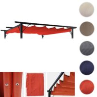 Ersatzbezug terracotta 370x300 cm für Pergola Pavillon Dach