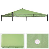 Ersatzbezug grün für Pergola Pavillon Dach 4x4 m wetterfest