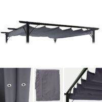 Ersatzdach grau 370x300 cm für Pergola Pavillon 3,5x3,5 m