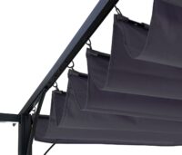 Ersatzdach grau 370x300 cm für Pergola Pavillon 3,5x3,5 m