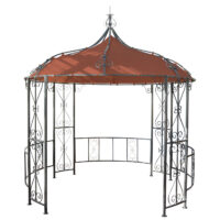 Ersatzdach für runde Pergola Pavillon 3 m terracotta-braun