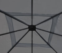 Pergola Gartenpavillon 4x4 m stabil mit Seitenwand hellgrau