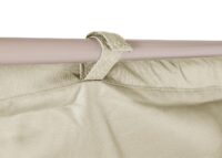 Pergola Pavillon 3x3 m aus Metall in Bambus-Optik cremeweiß