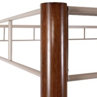 Garten Pergola 3x3 m aus Metall in Bambus-Optik taupe-braun
